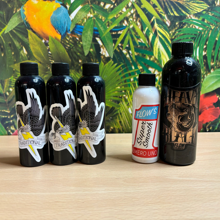 Flow Colours Tattoo Ink - Monochrome Inks & Ink Sets
