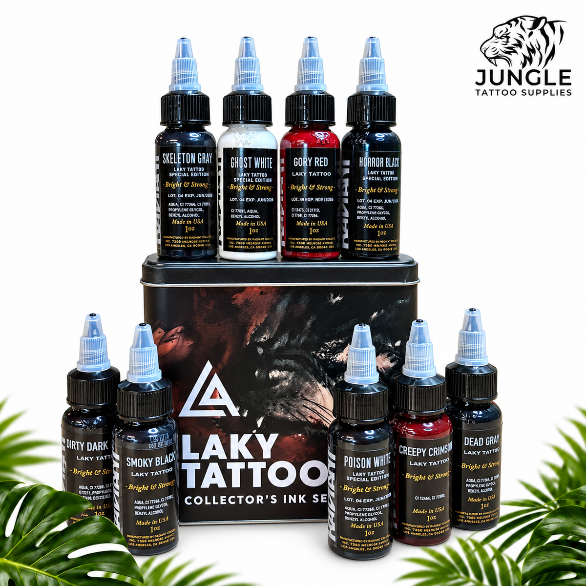 Radiant Tattoo Ink - Laky Tattoo - Collector's Ink Set