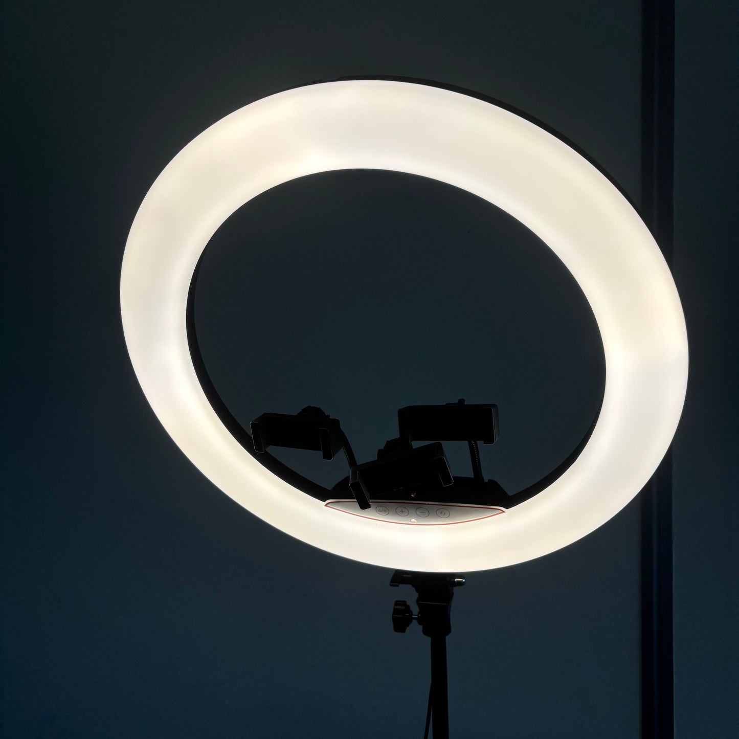 LED Soft Ring Light with Triple Phone/Camera Holder