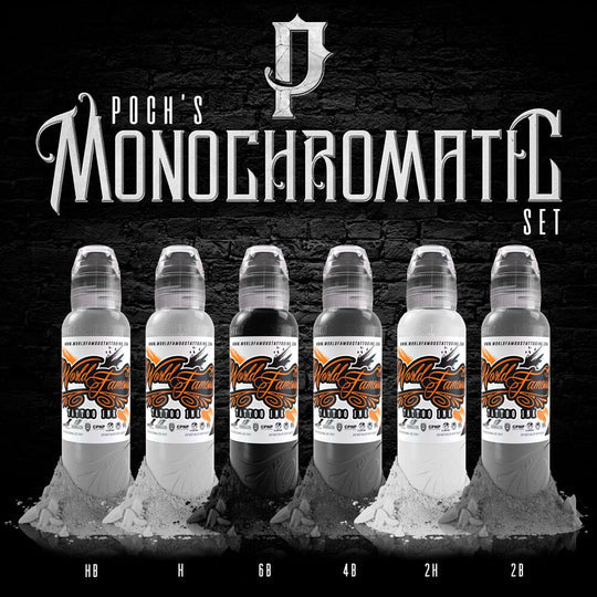 World Famous Tattoo Ink - Poch Monochrome Set - 30ml/120ml
