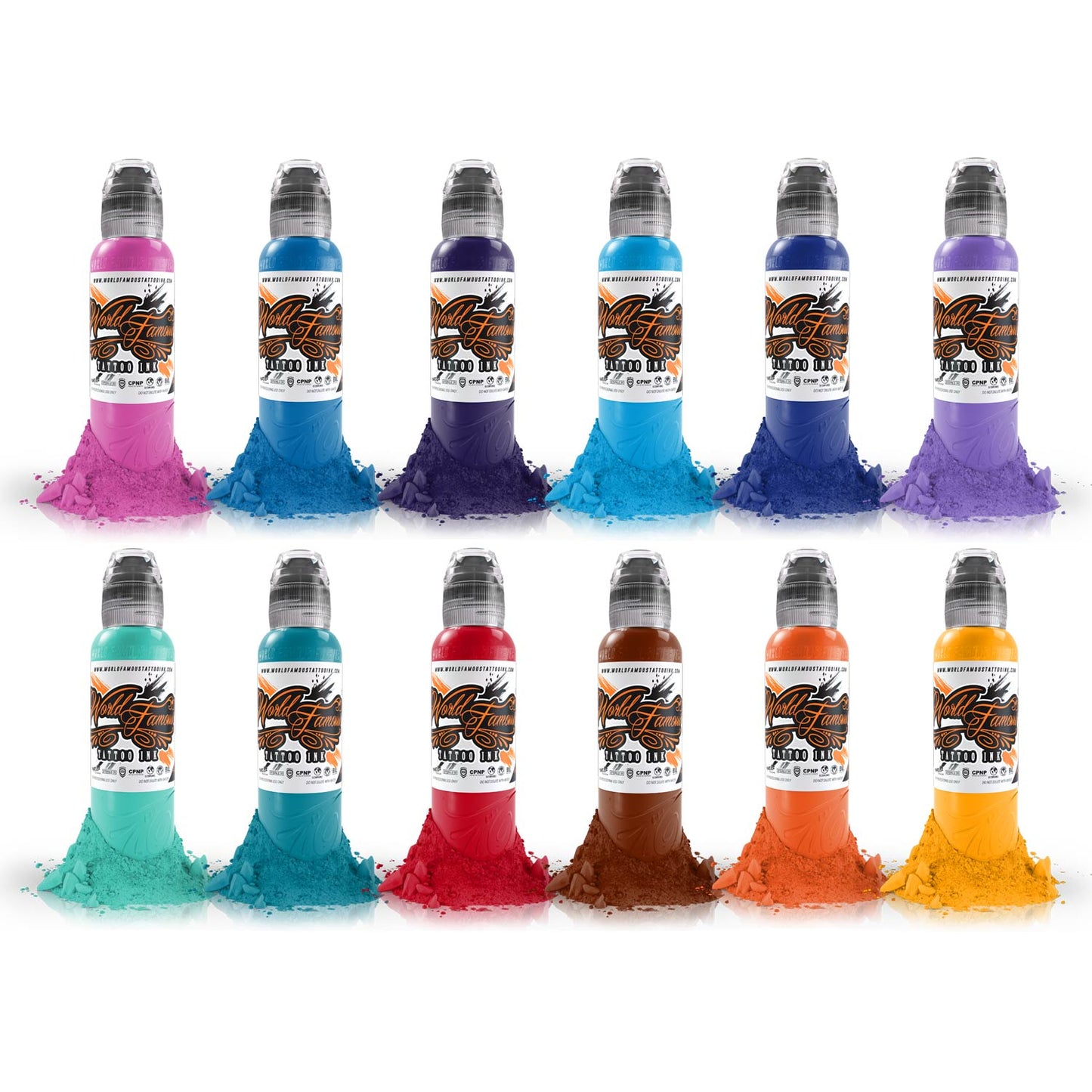 World Famous Tattoo Ink - Primary Colour Set 2