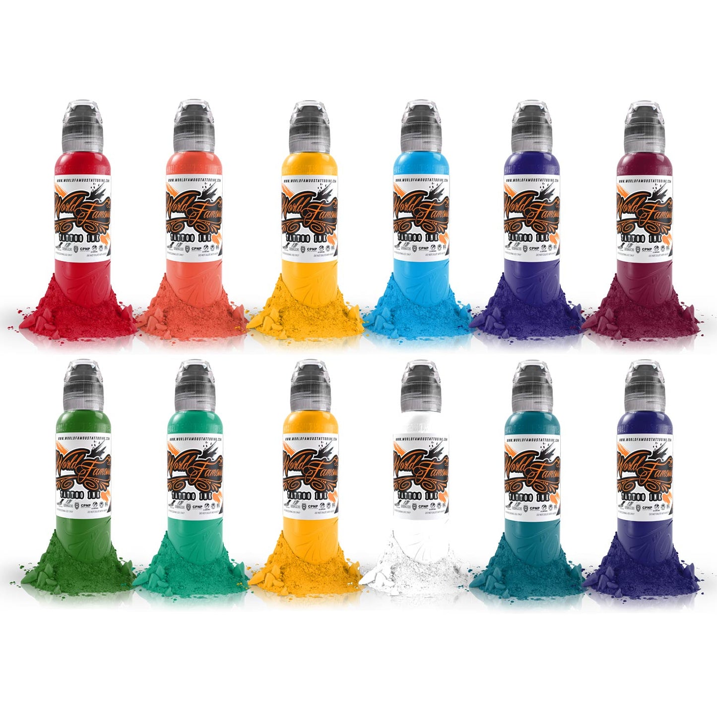 World Famous Tattoo Ink - Primary Colour Set 3