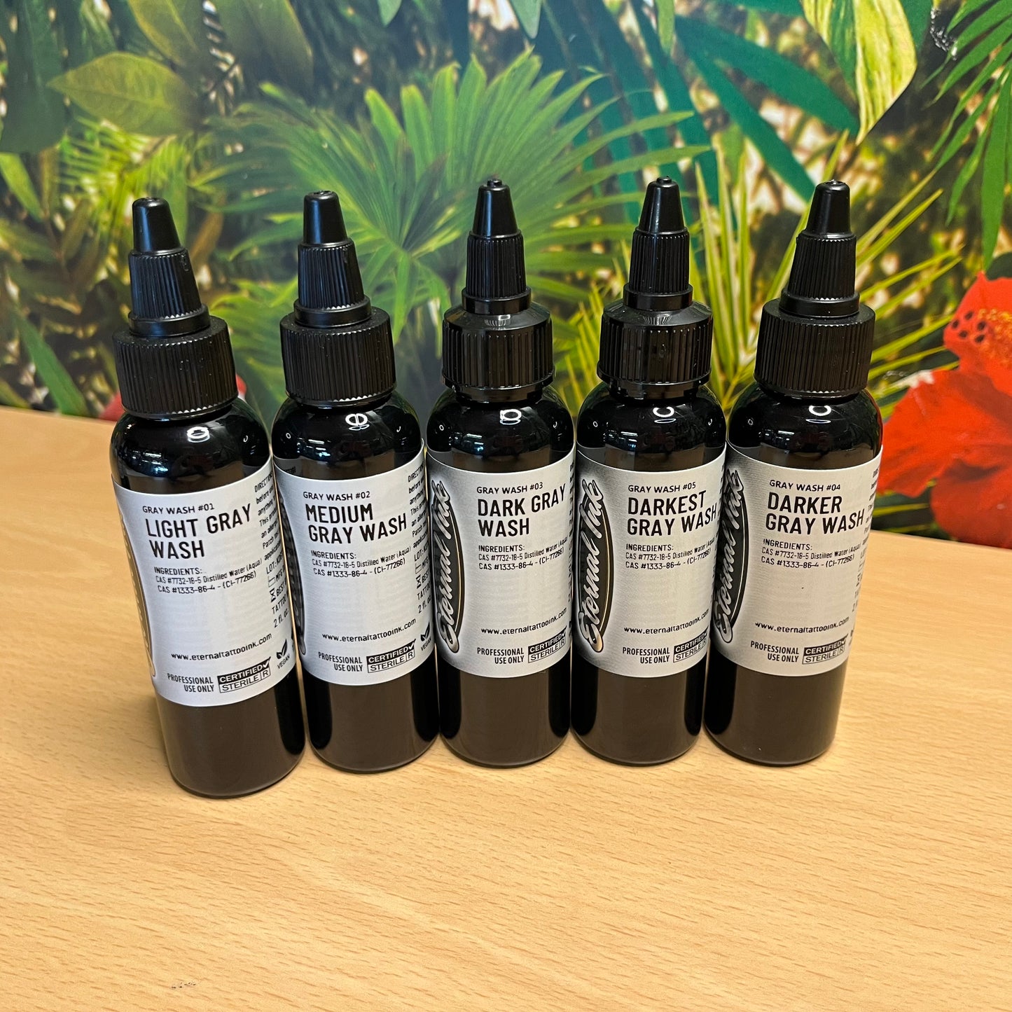 Eternal Tattoo Ink - Greywash Set - 5 Shades