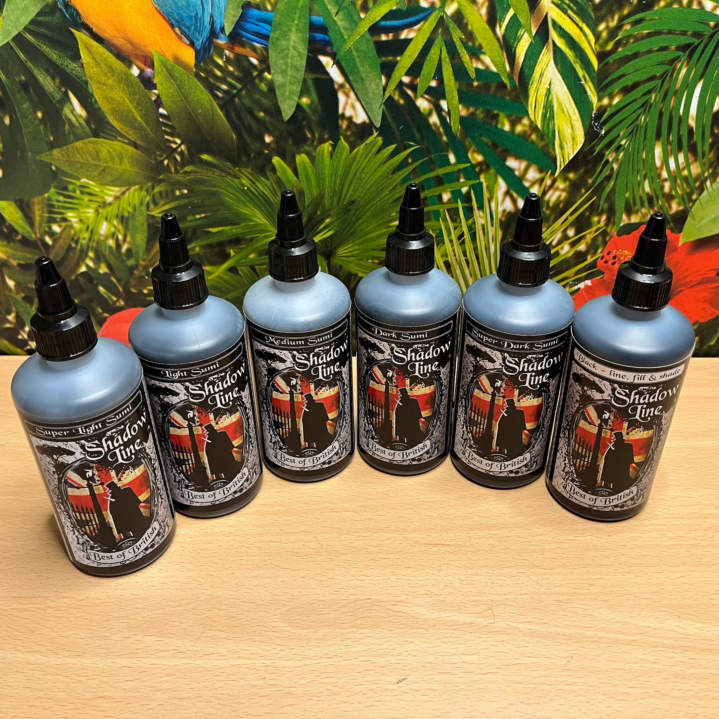 Shadowline Tattoo Ink - 5 Sumi & Liner Black Set