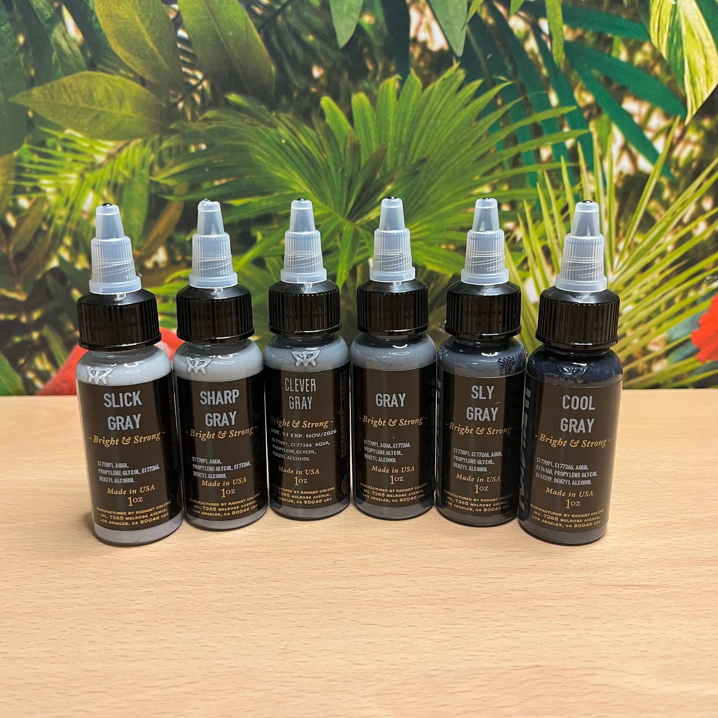 Radiant Tattoo Ink - Grey Opaque Set