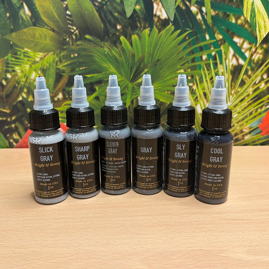 Radiant Tattoo Ink - Grey Opaque Set