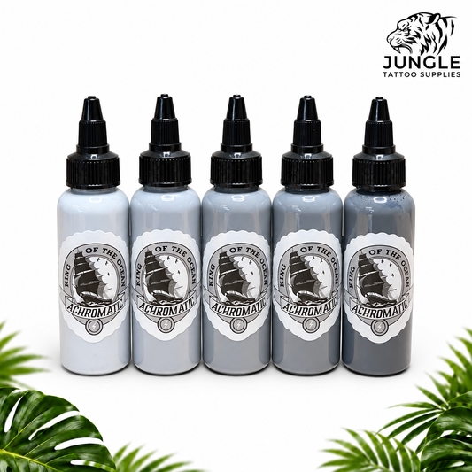 Flow Colours Tattoo Ink - 'King of the Ocean' - Grey Opaque Set