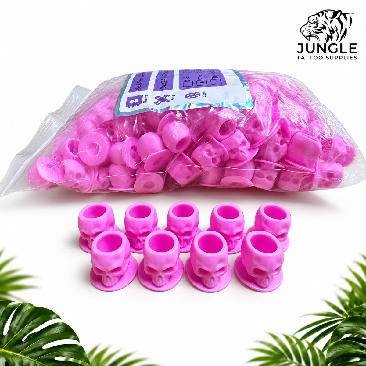 Silicone Skull Ink Cups (200)