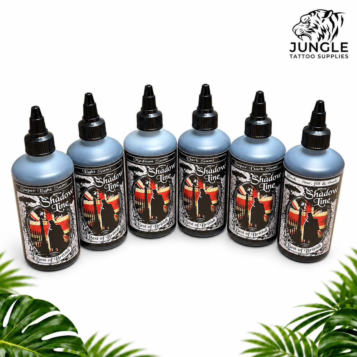 Shadowline Tattoo Ink - 5 Sumi & Liner Black Set