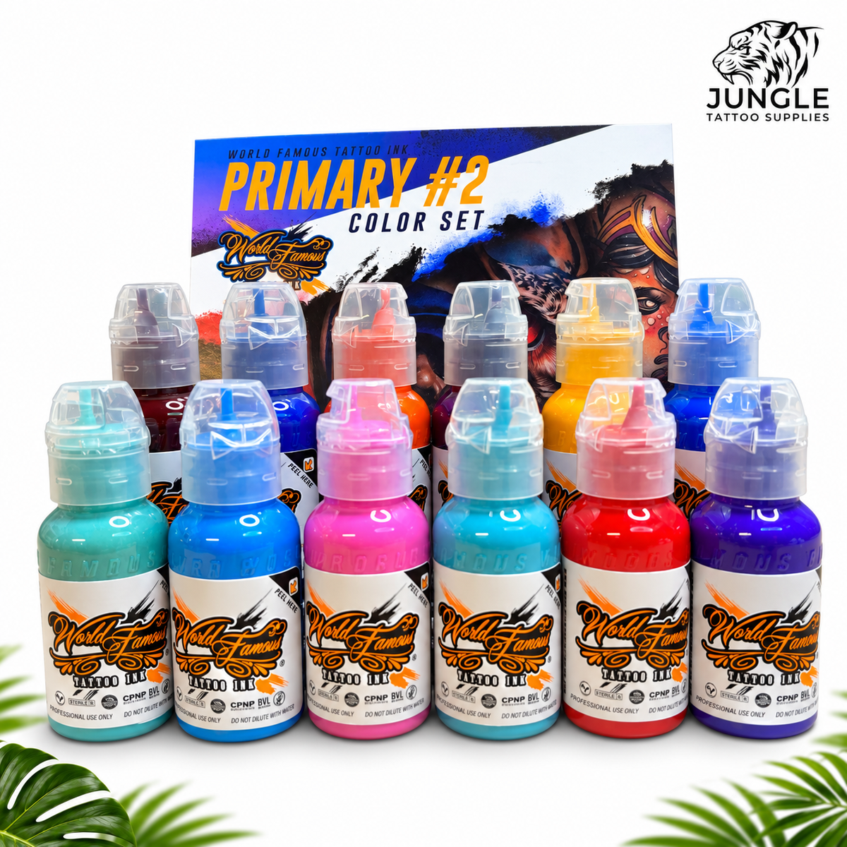 World Famous Tattoo Ink - Primary Colour Set 2