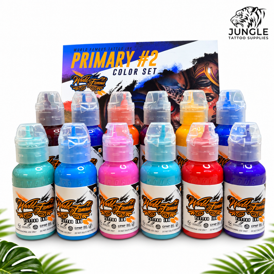World Famous Tattoo Ink - Primary Colour Set 2