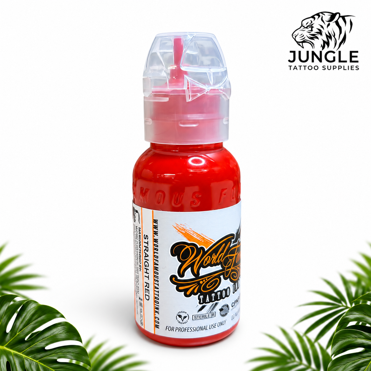 World Famous Tattoo Ink - Straight Red (1oz)