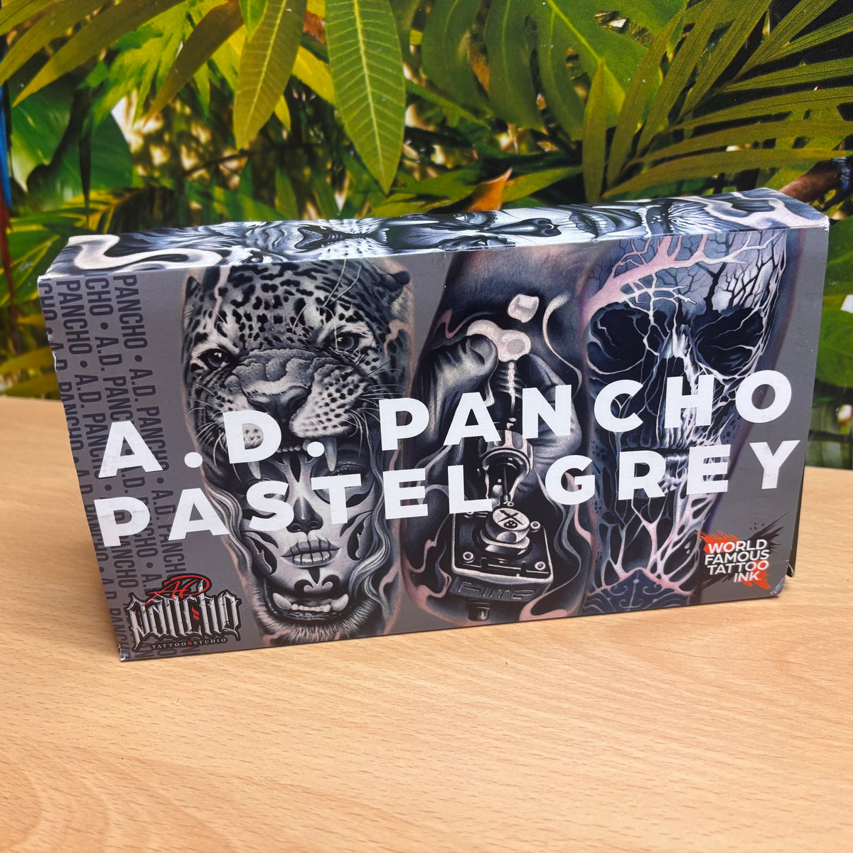 World Famous Tattoo Ink - A D Pancho - Pastel Grey Set - 1oz Bottles