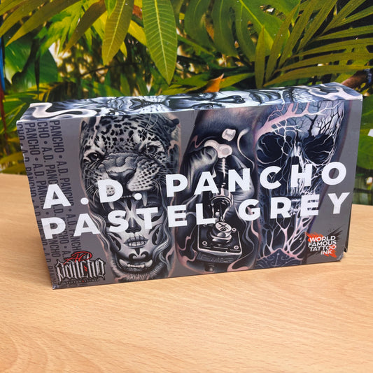 World Famous Tattoo Ink - A D Pancho - Pastel Grey Set - 1oz Bottles