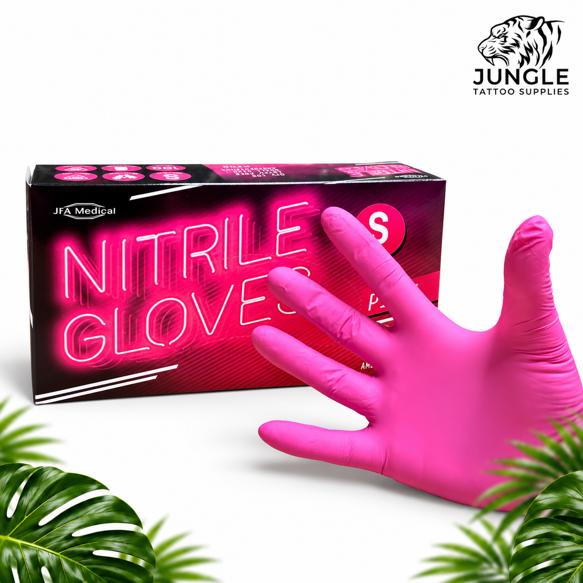 Pink Nitrile Tattooist Gloves