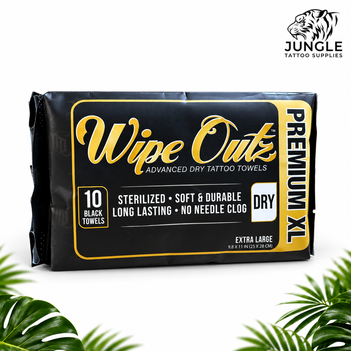 Wipe Outz Black Tattoo Towels