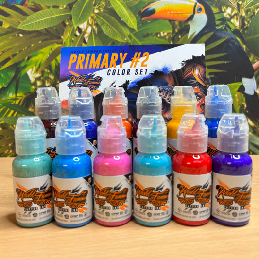 World Famous Tattoo Ink - Primary Colour Set 2