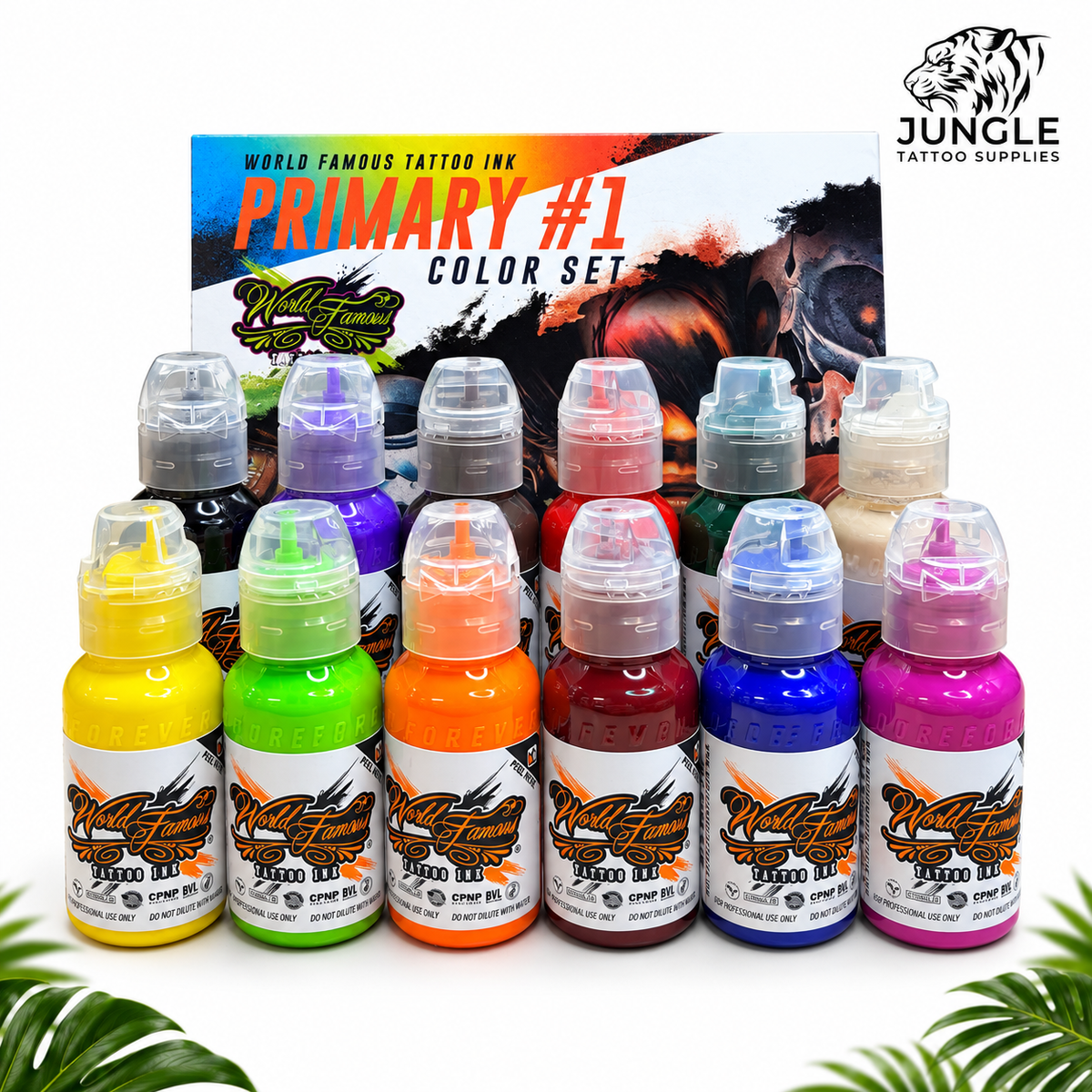 World Famous Tattoo Ink - Primary Colour Set 1