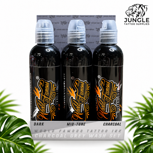 World Famous Tattoo Ink - Charcoal Greywash Set