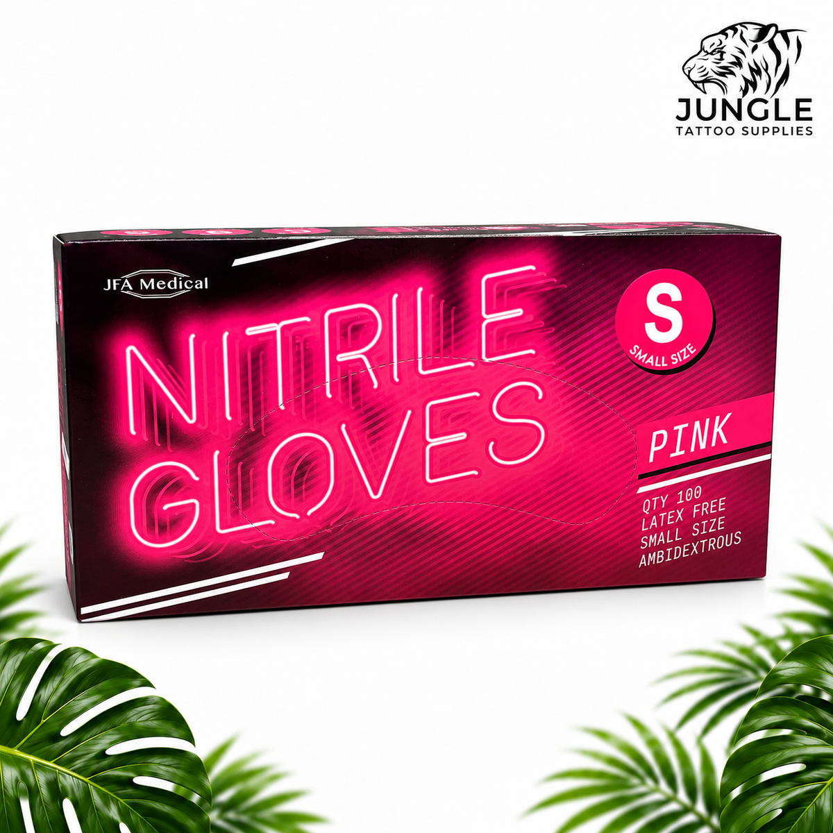 Pink Nitrile Tattooist Gloves