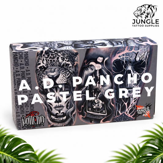 World Famous Tattoo Ink - A D Pancho - Pastel Grey Set - 1oz Bottles
