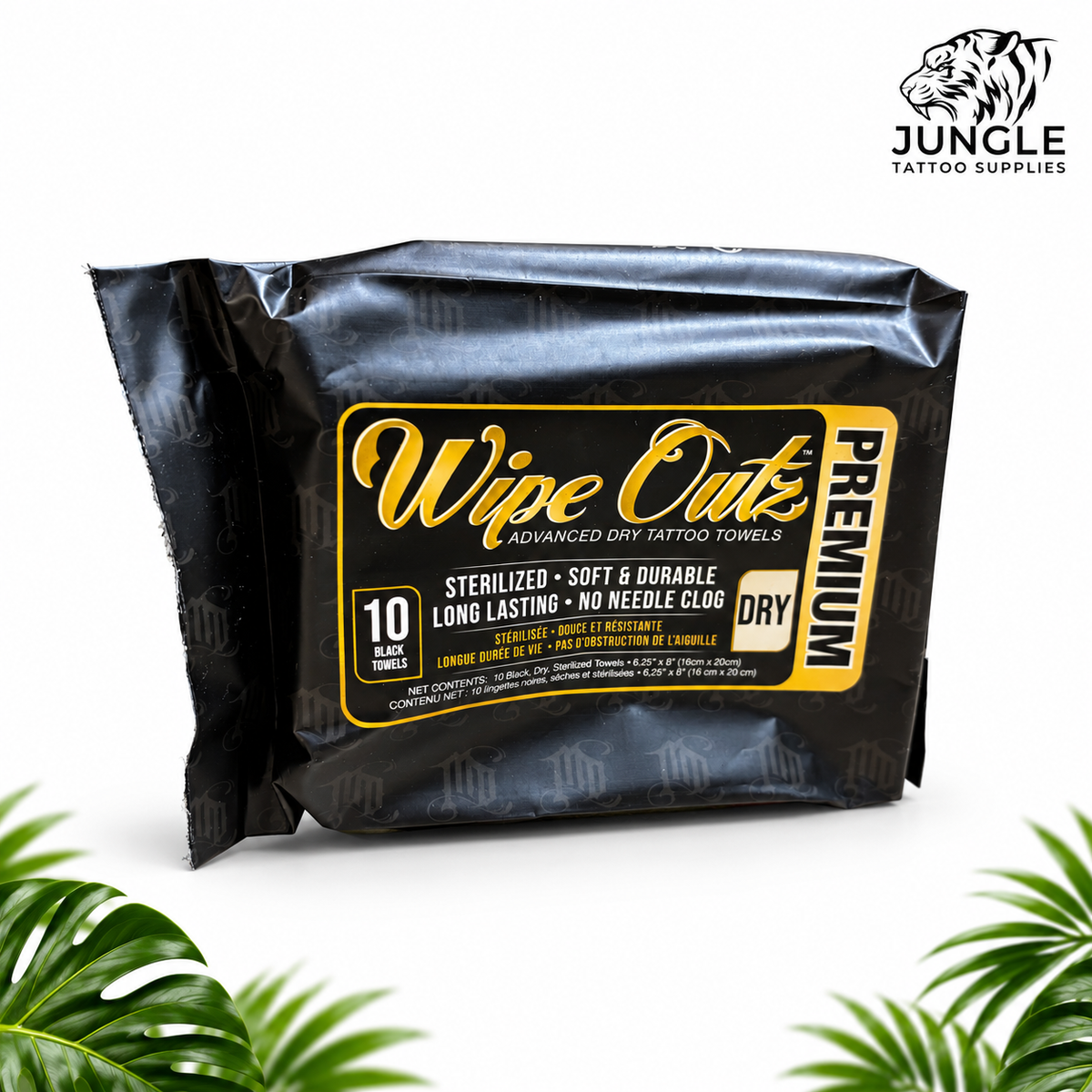 Wipe Outz Black Tattoo Towels