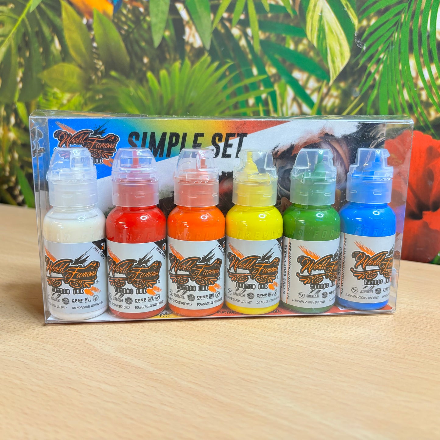 World Famous Tattoo Ink - Simple Set - 6 Colours