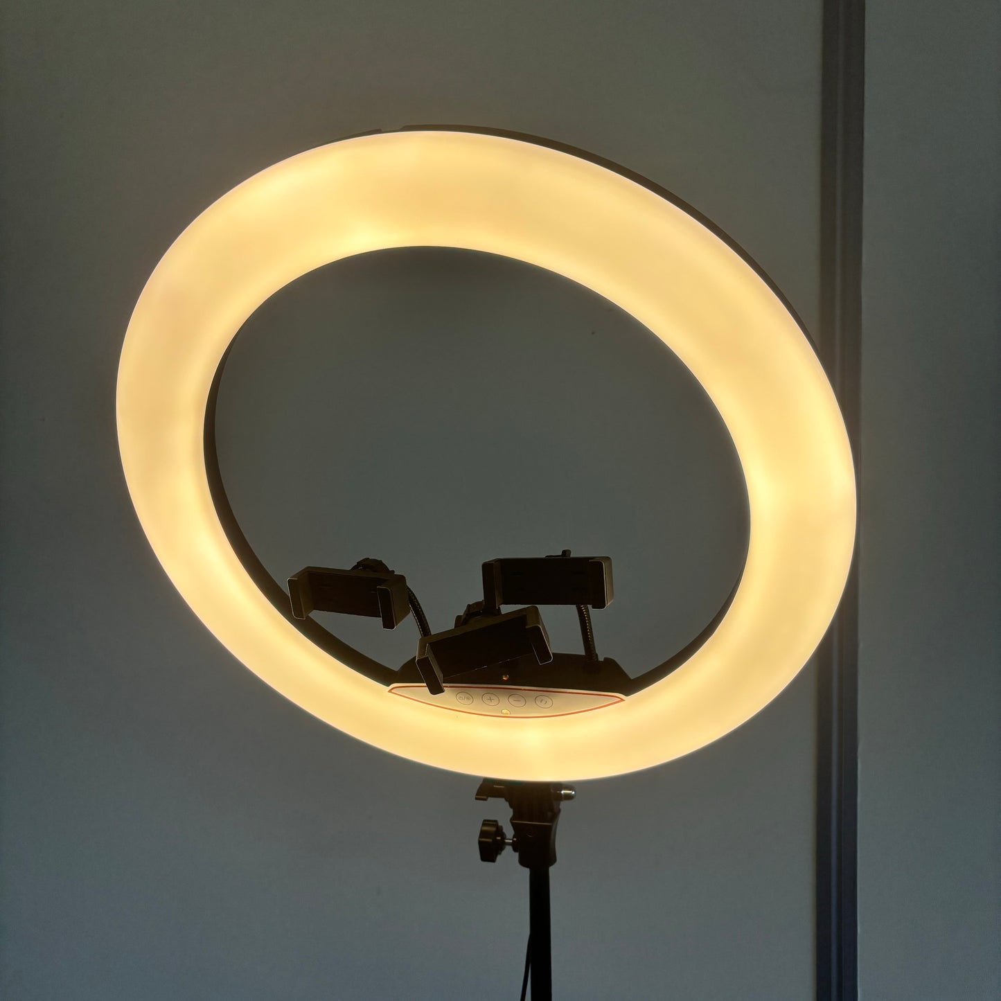 LED Soft Ring Light with Triple Phone/Camera Holder