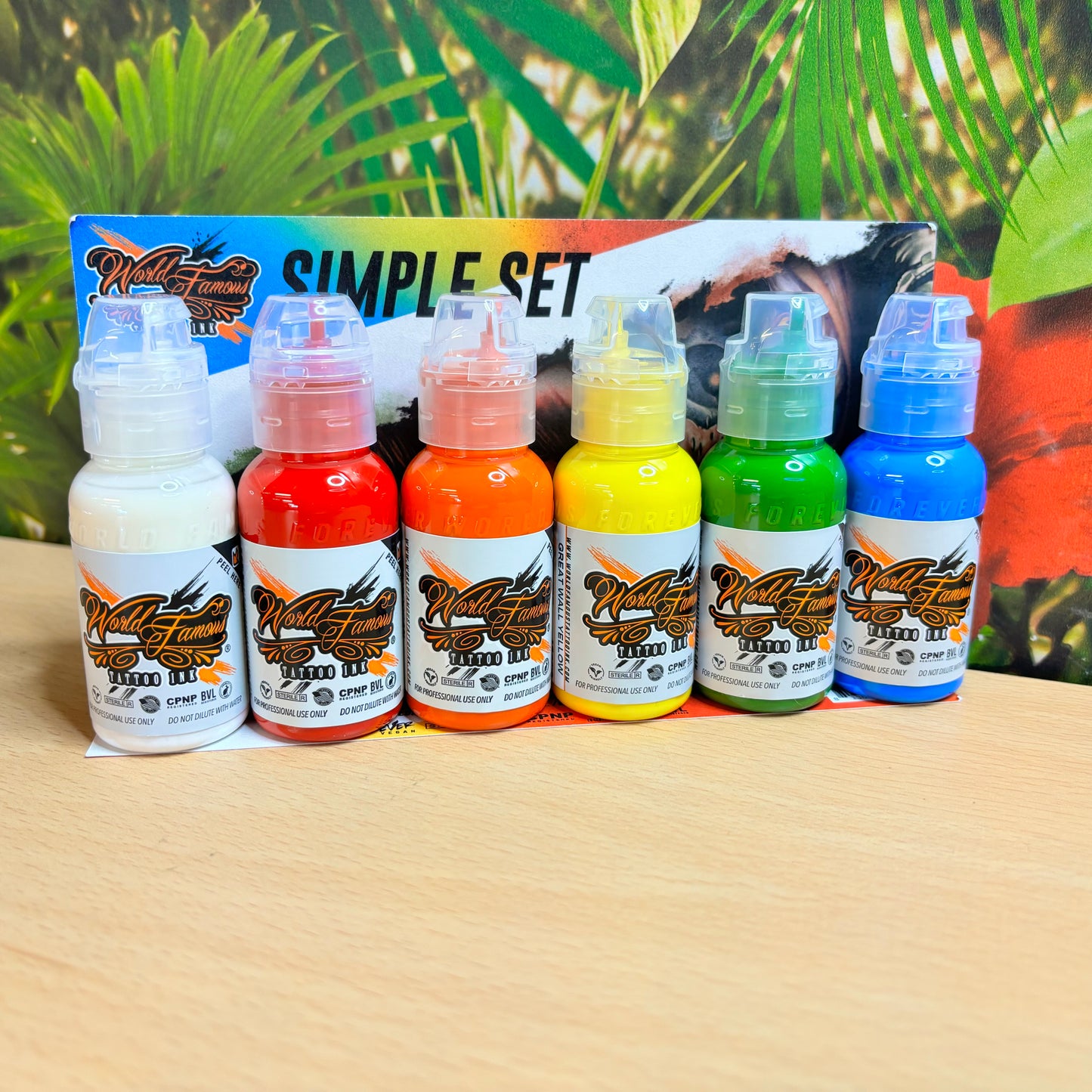 World Famous Tattoo Ink - Simple Set - 6 Colours