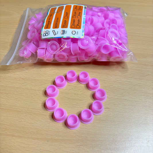 Pink Silicone Round Ink Cups