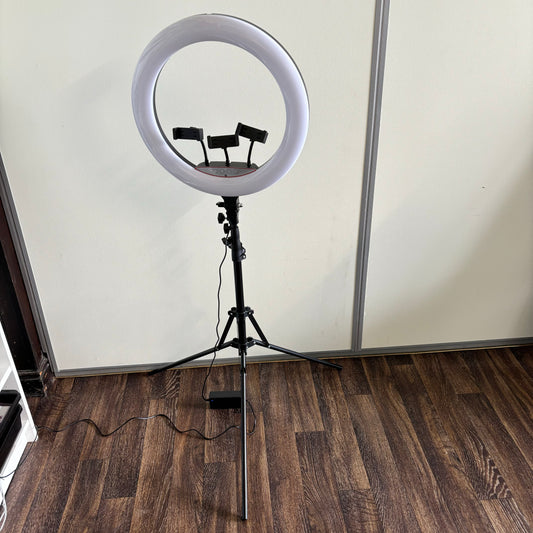 LED Soft Ring Light with Triple Phone/Camera Holder