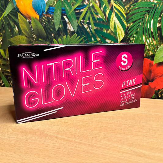 Pink Nitrile Tattooist Gloves