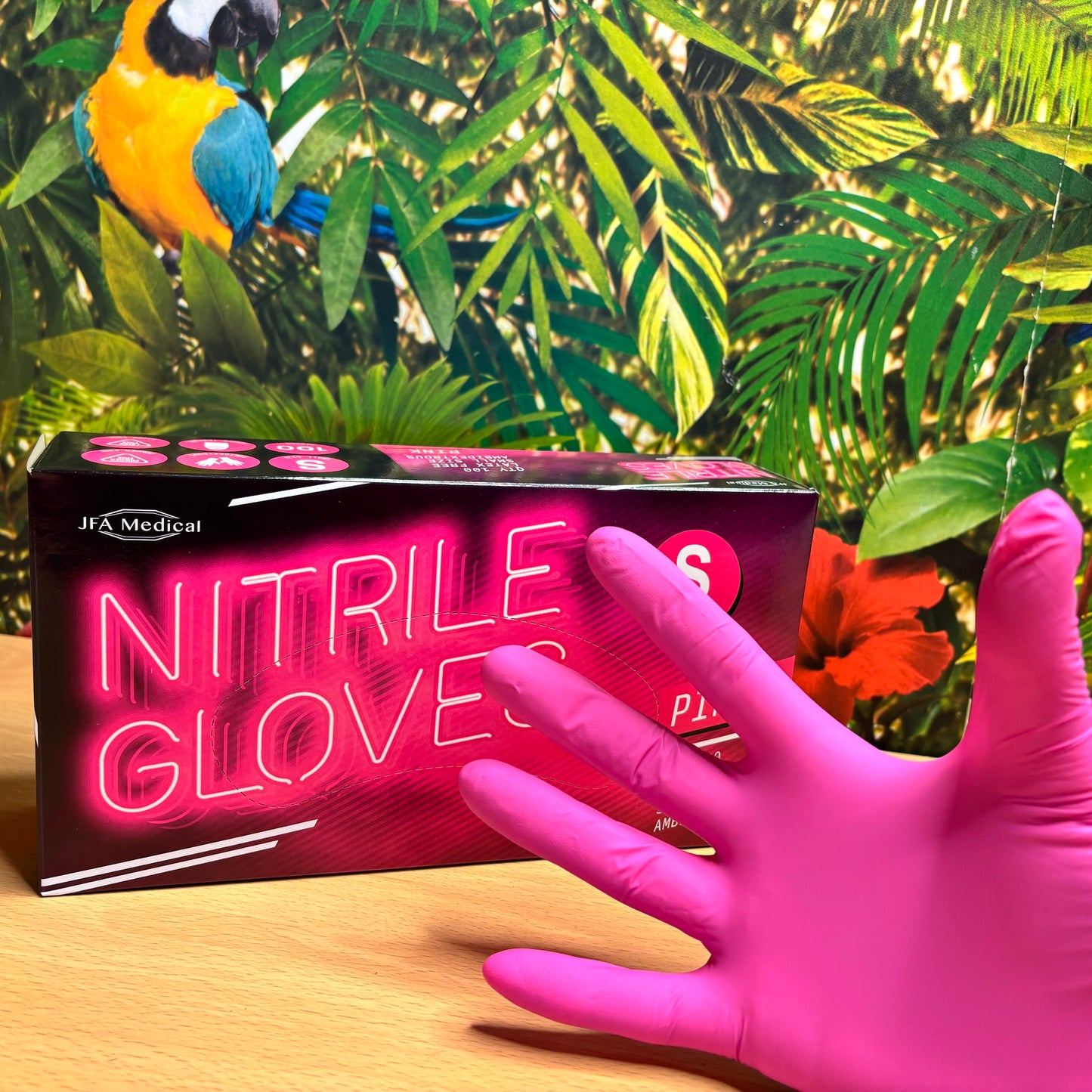 Pink Nitrile Tattooist Gloves