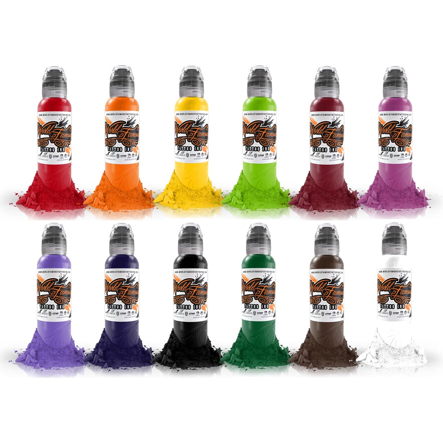 World Famous Tattoo Ink - Primary Colour Set 1