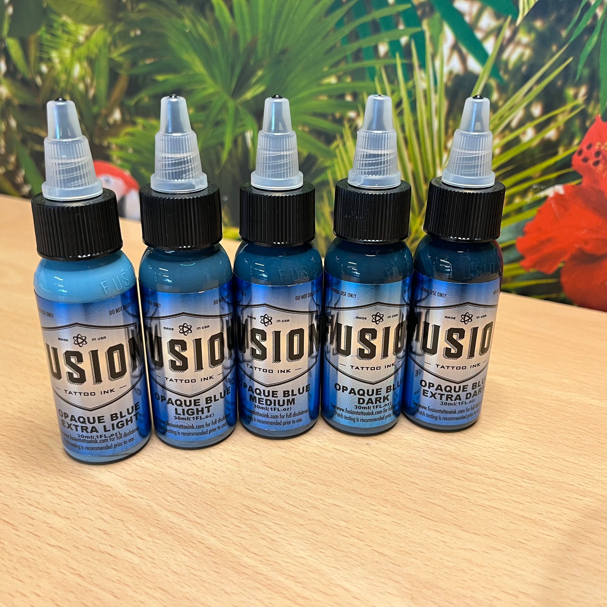 Fusion Tattoo Ink - Blue Opaque Set
